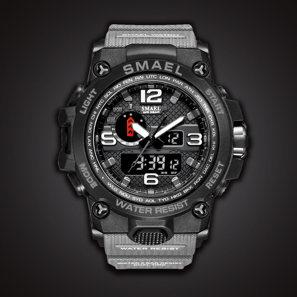 Elektroniskais pulkstenis Smael 1545D, pelēks