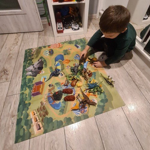 Dinozauri — figūriņas + paklājiņš