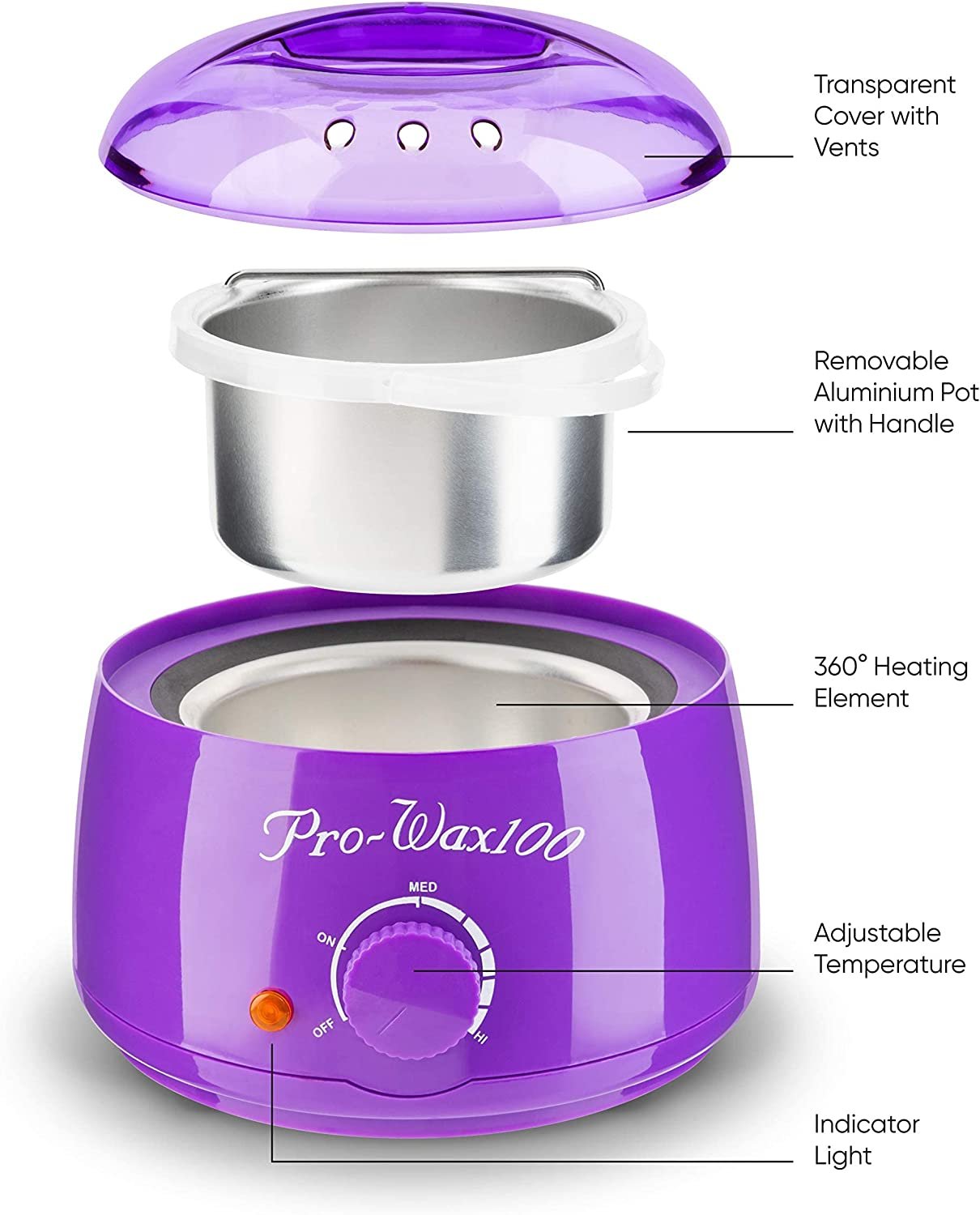 Vaska sildītājs matu depilācijai 100w