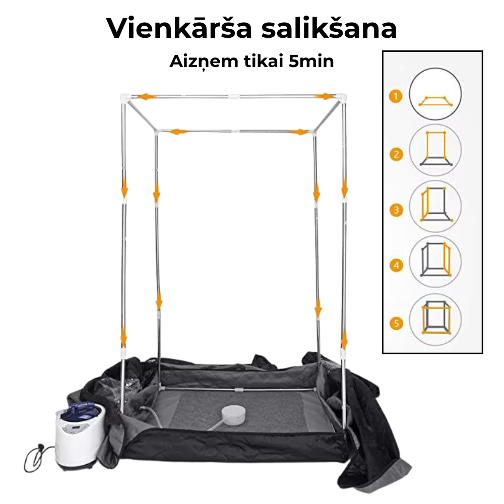 Sauna — tvaika pirts portatīvā mājas SPA, 1000W 2L ģenerators ar tālvadības pulti, StoreXO