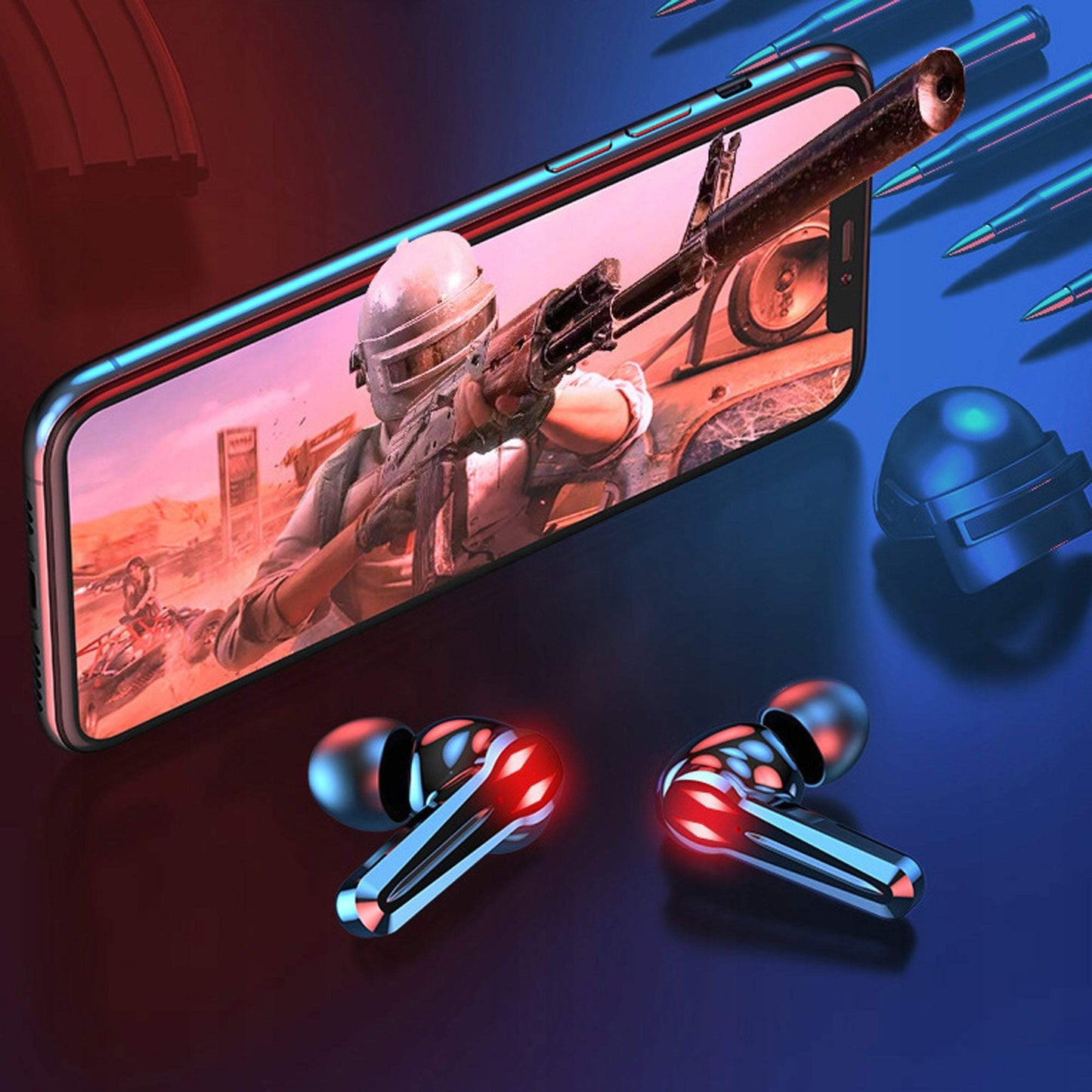 Bezvadu austiņas RGB Bluetooth ar powerbank funkciju