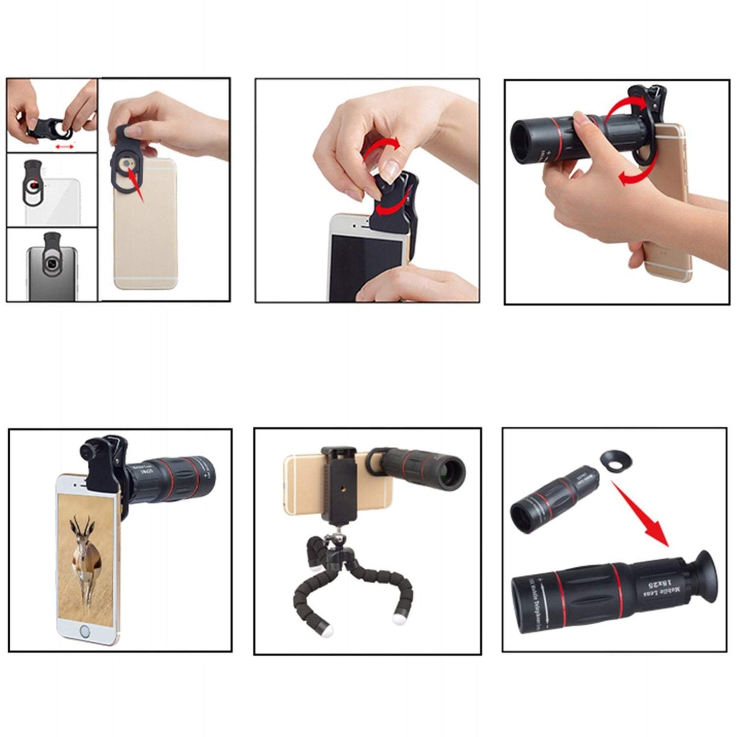 Telefona objektīvu komplekts