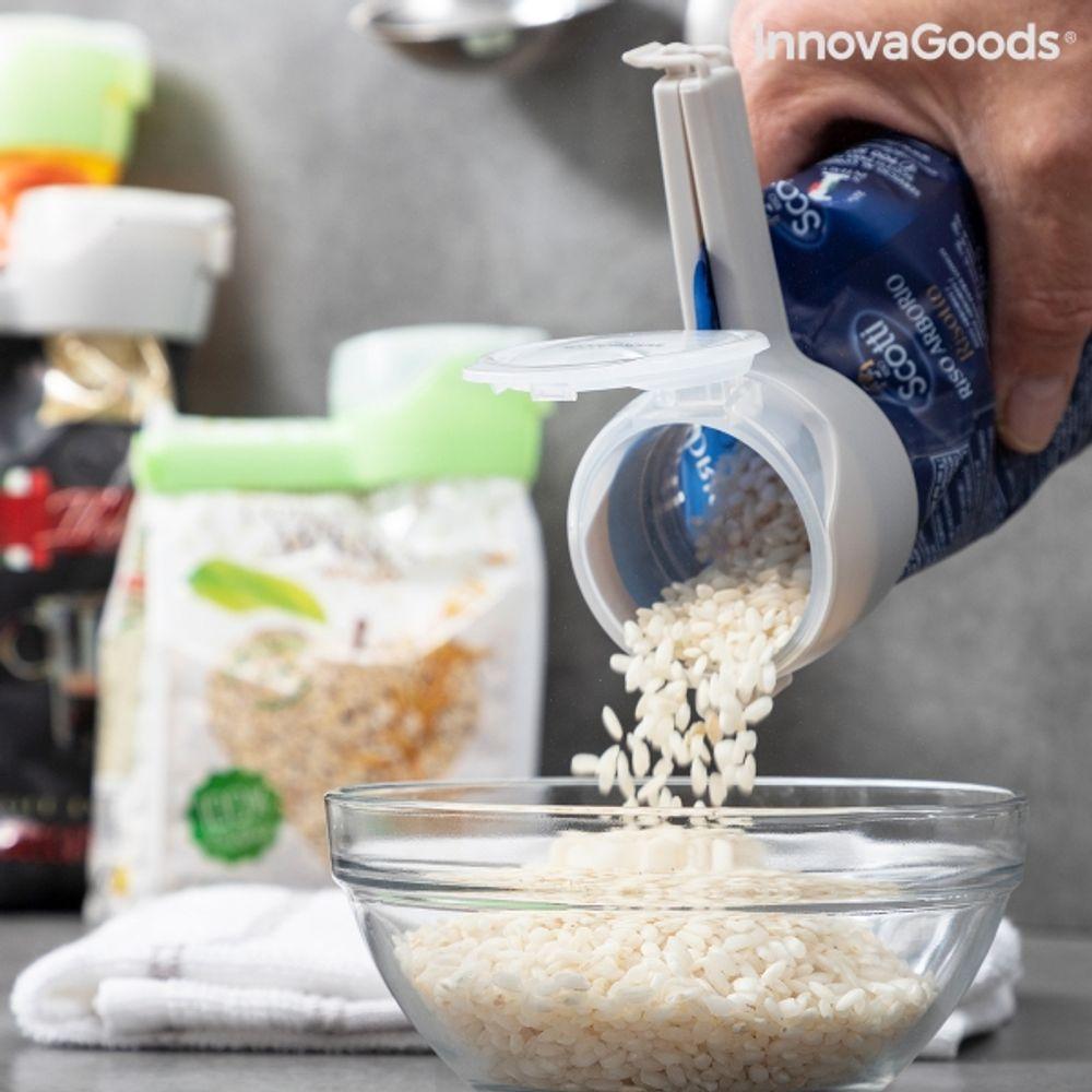 Maisiņu, iepakojumu aizvērējs ar dozatoru