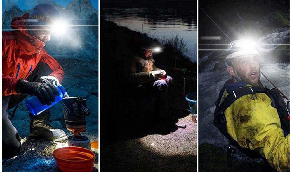 Galvas lukturis 5 režīmi 40 COB + LED