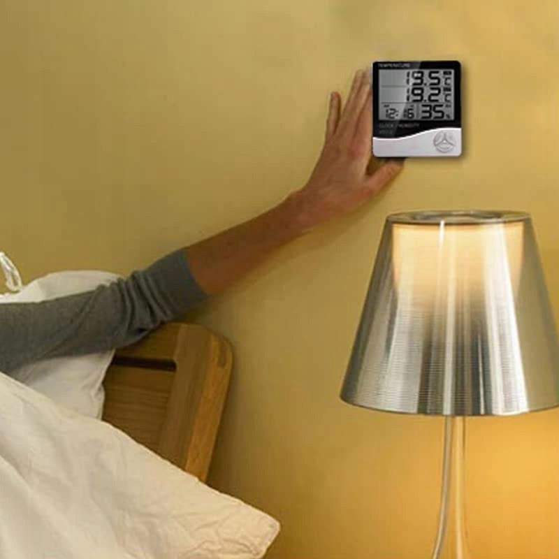 Laikapstākļu stacija termometrs, digitālais higrometrs ar ārējo zondi
