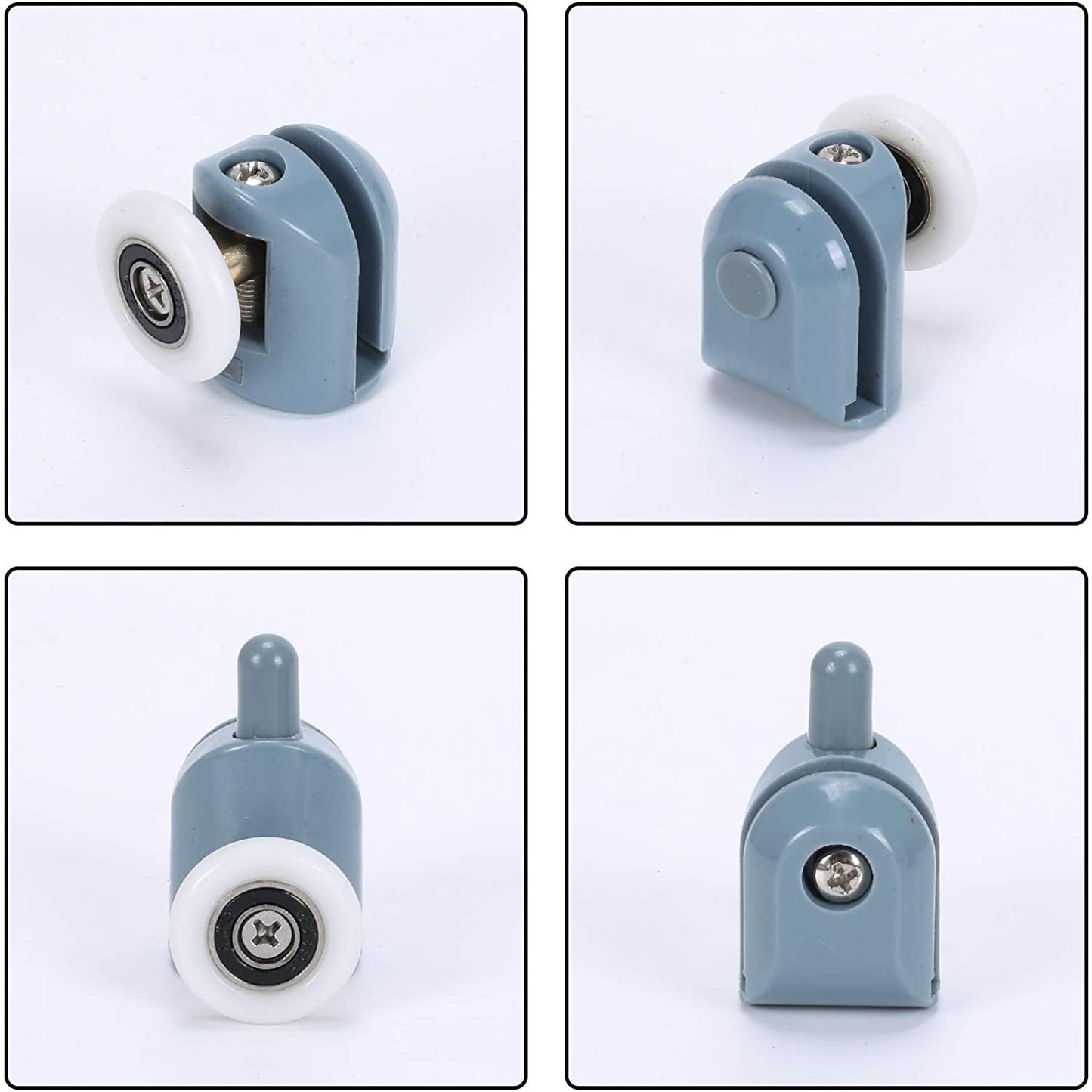 Riteņi rullīši dušas durvīm (4 augšējie riteņi + 4 apakšējie riteņi)