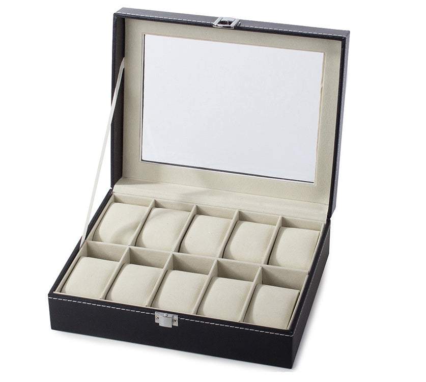 Pulksteņu organizators - kaste 10 pulksteņiem