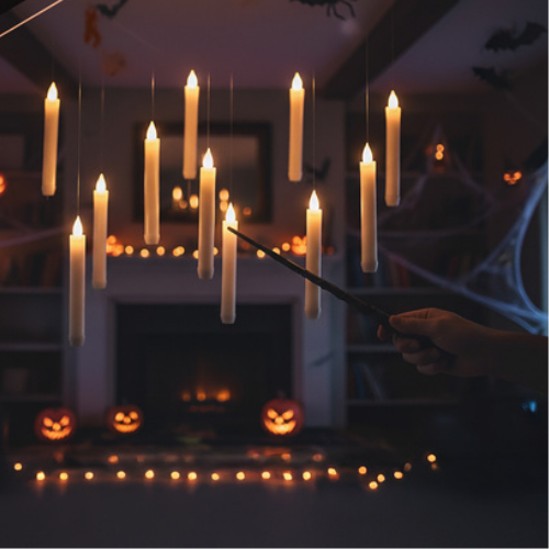 LED sveces peldošās 12 gabali ar tālvadības pulti | lidojošās sveces