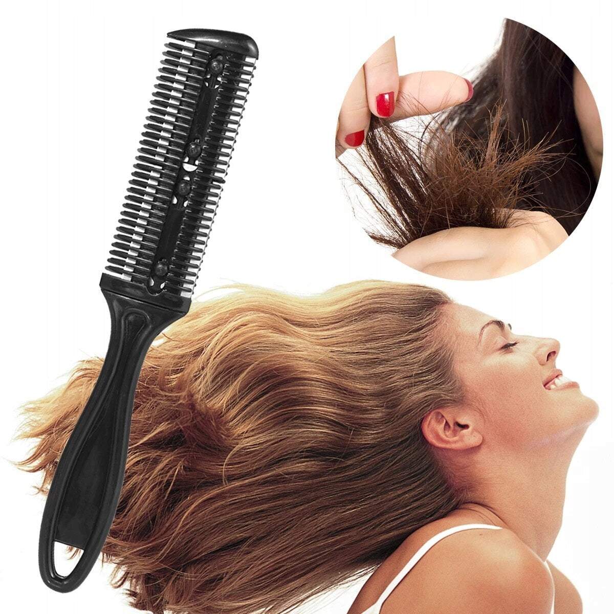 Matu griešanas komplets (frizieru šķēres, ķemmes, priekšauts)