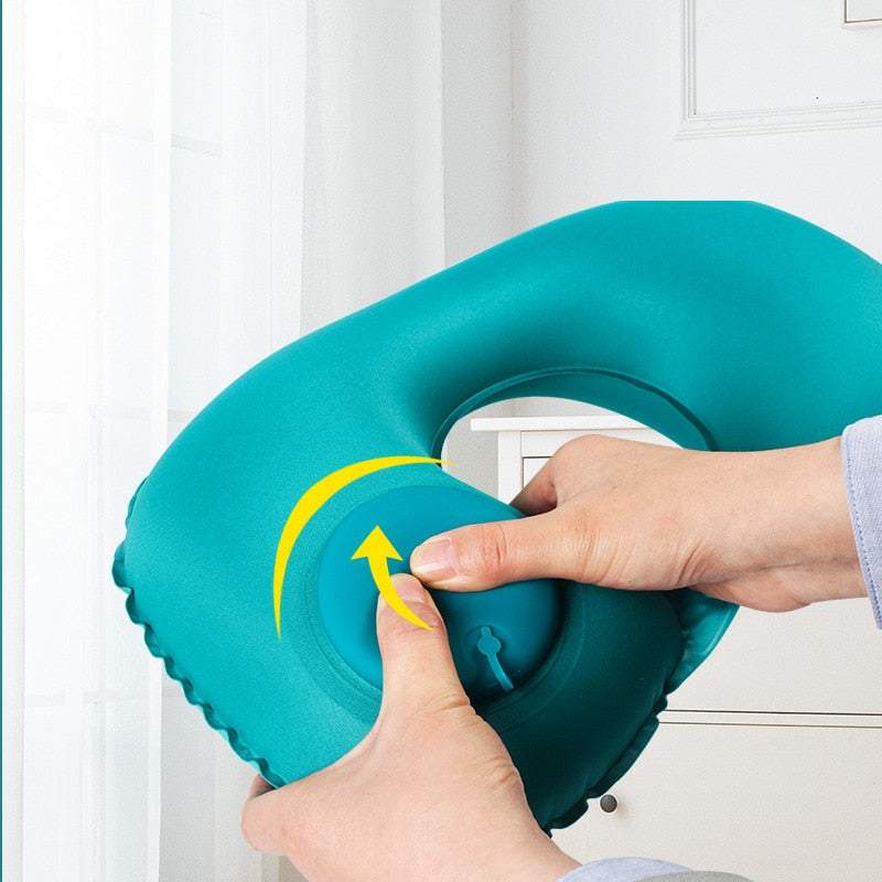 Ceļojumu kakla spilvens pašpiepūšams, U formas