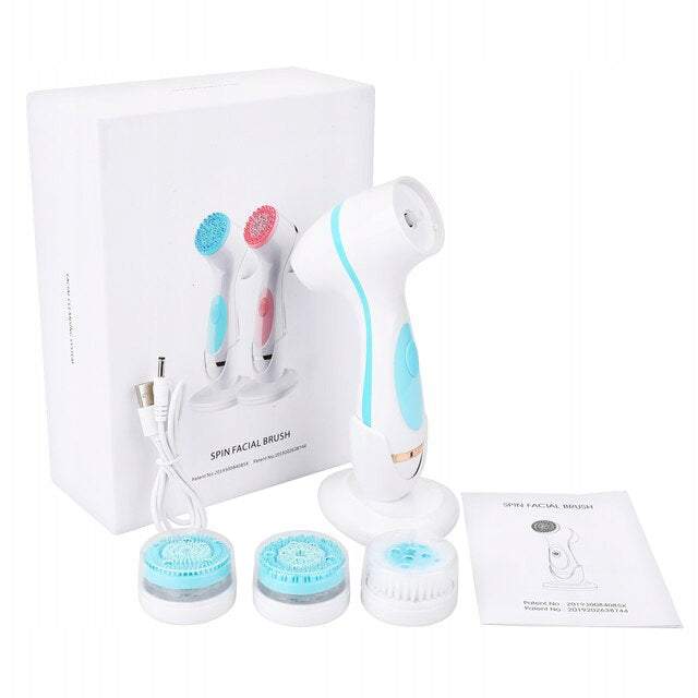 Elektriskā rotējošā birstīte sejas tīrīšanai un masāžai
