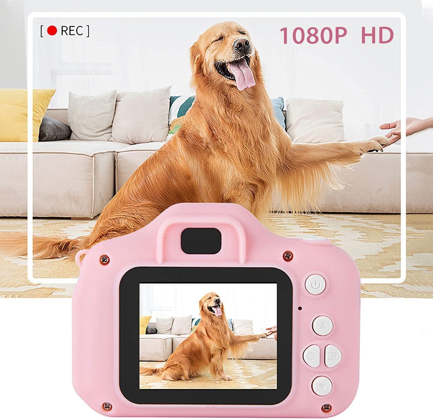 Digitālā fotokamera bērniem rozā