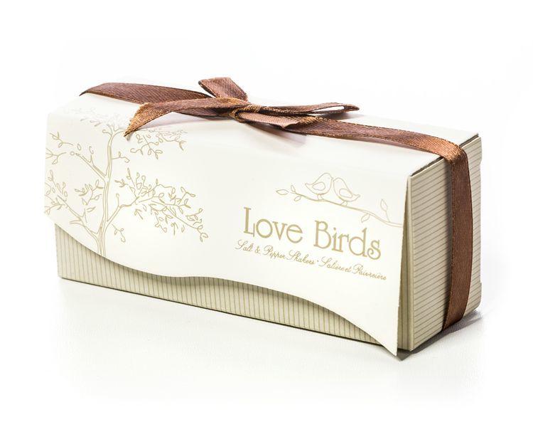 Sāls un piparu trauciņu komplekts - mīlestības putni.