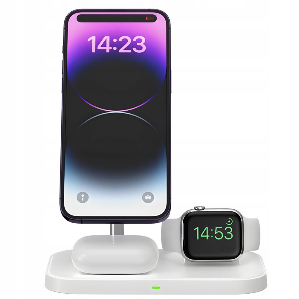 3in1 uzlādes stacija ZHX-CW01 balta