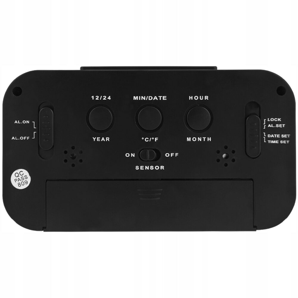 Elektroniskais modinātājs ar fona apgaismojumu