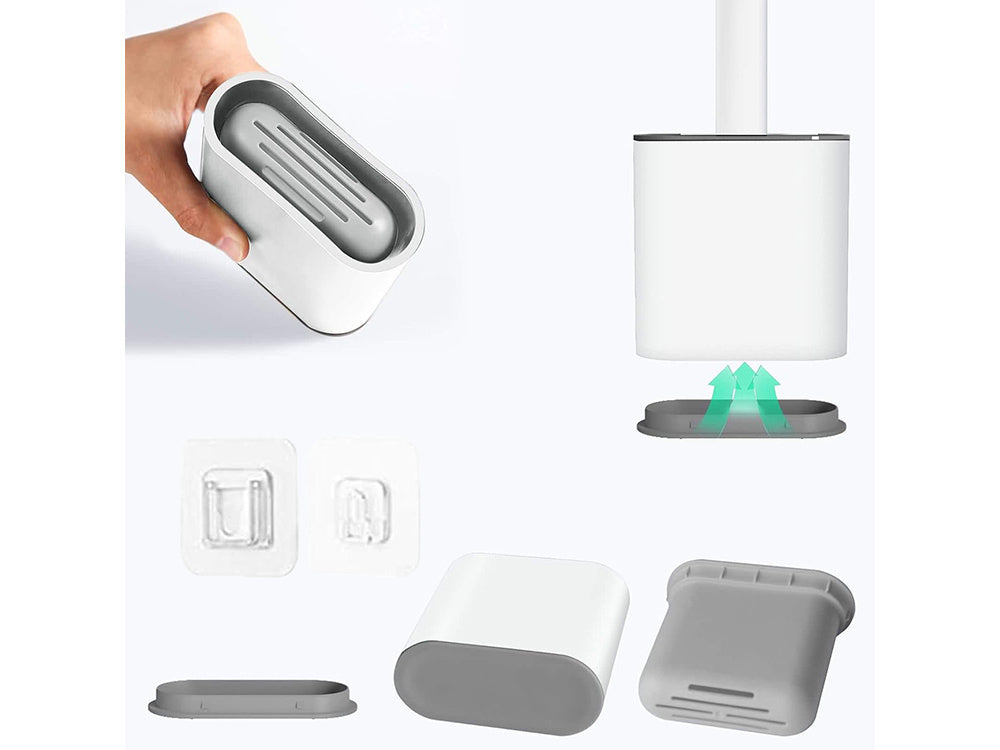 Silikona tualetes birste vannas istabai, hermētiska, pilna pamatne