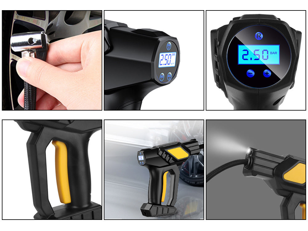 Automašīnas kompresors, riepu kompresors, bezvadu, pārnēsājams