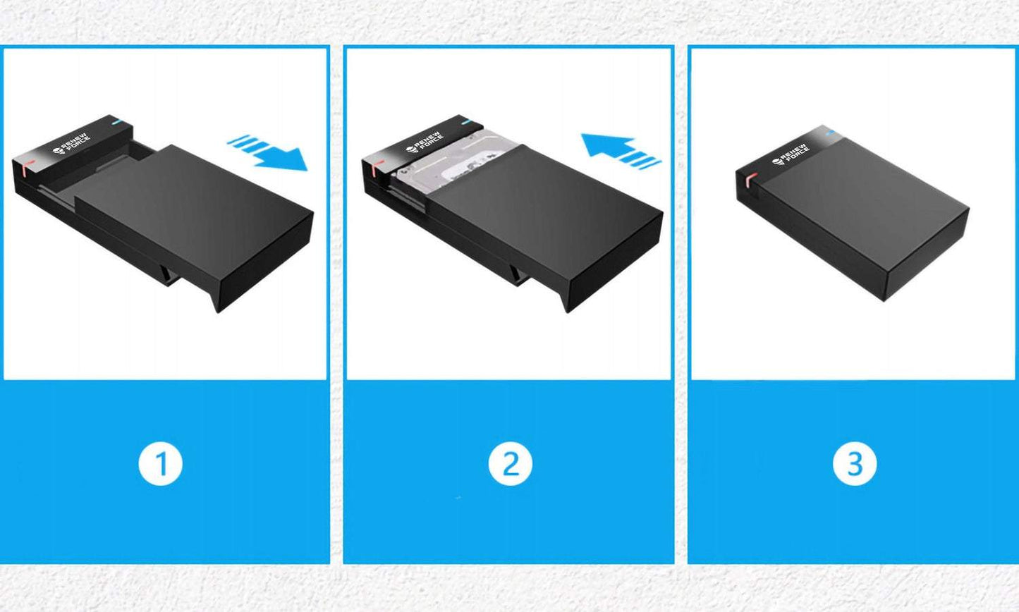 Cietā diska ietvars SATA 3.5/2.5″ USB 3.0
