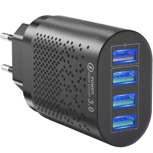 4x USB sienas lādētājs