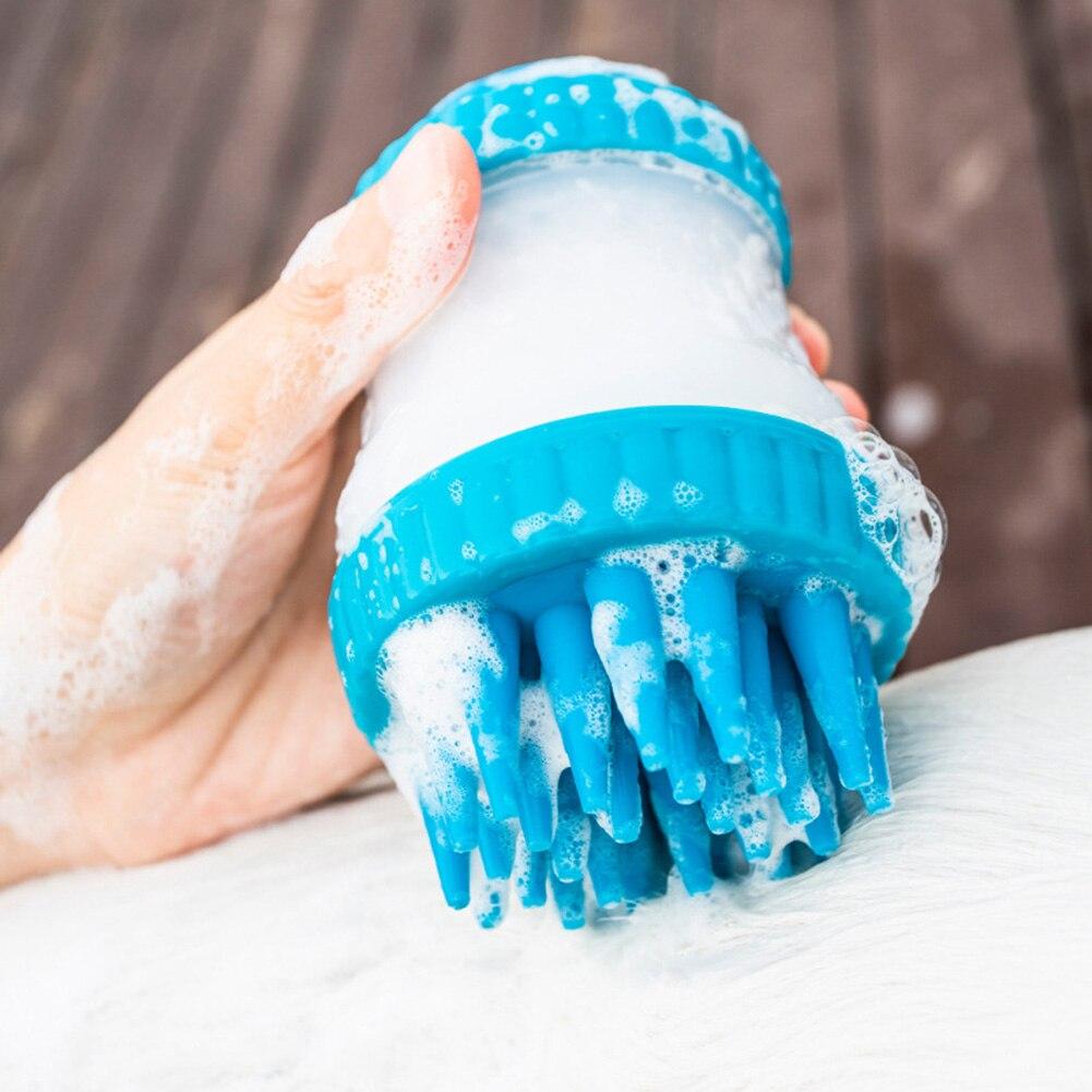 Silikona birste ar šampūna dispenseri mājdzīvniekiem