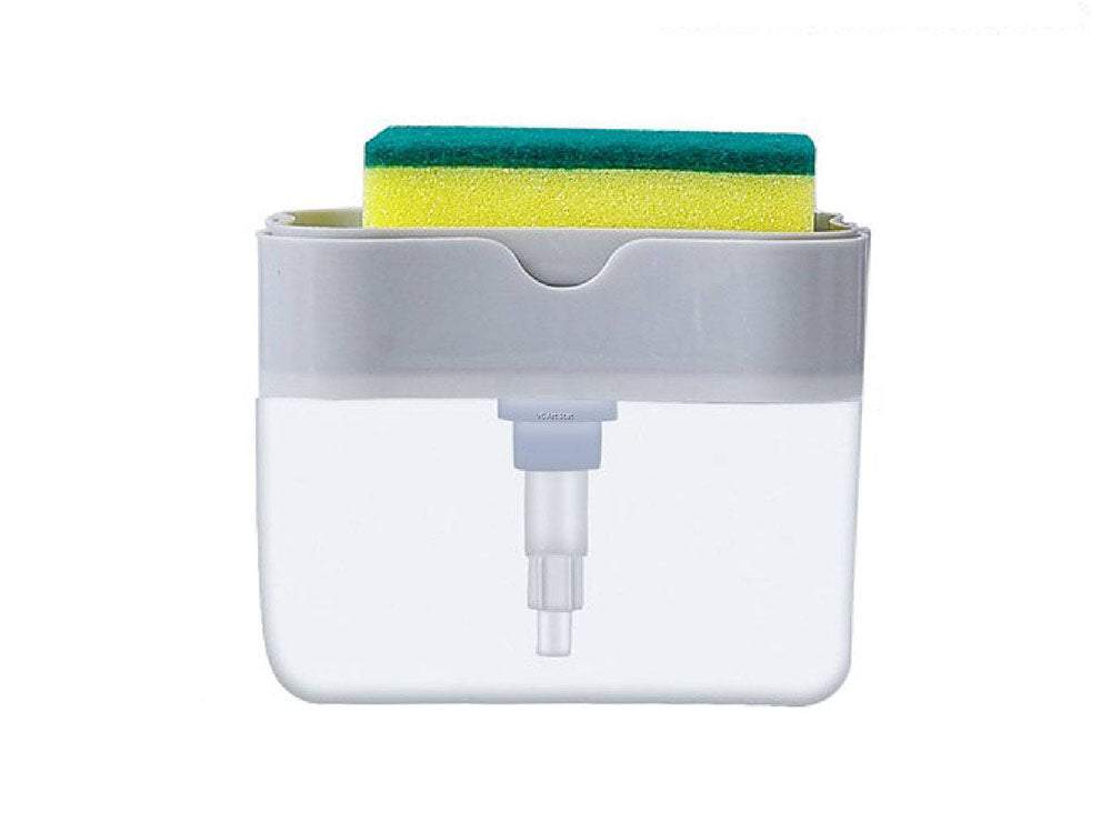 Šķidru ziepju dozators virtuves švammēm, turētājs 2in1