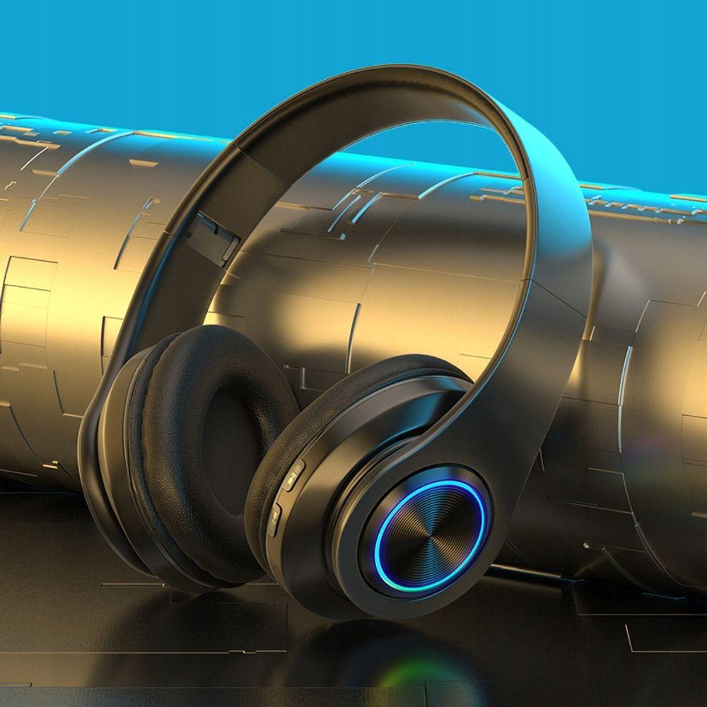 Bezvadu Bluetooth austiņas ar RGB LED apgaismojumu