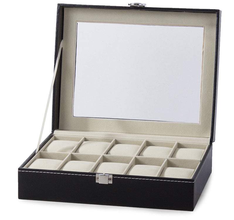 Pulksteņu organizators - kaste 10 pulksteņiem