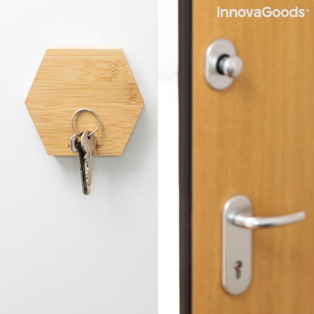 Nažu Turētājs Magnētisks Bambusa Pašlīpošs, 3 gabali, Līmējami