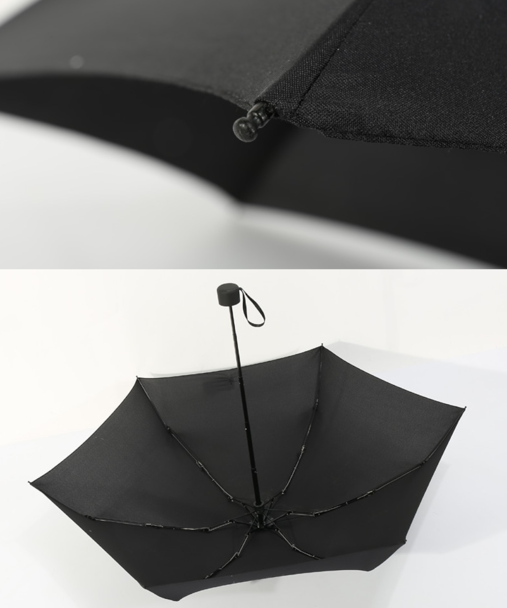Kompakts un viegls mini lietussargs melnā krāsā