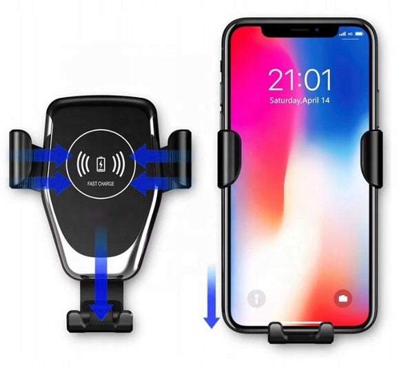 Automašīnas tālruņa turētājs ar iebūvētu induktīvo lādētāju ātra uzlāde QI