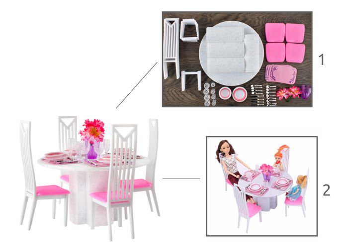 Mēbeļu komplekts lellēm