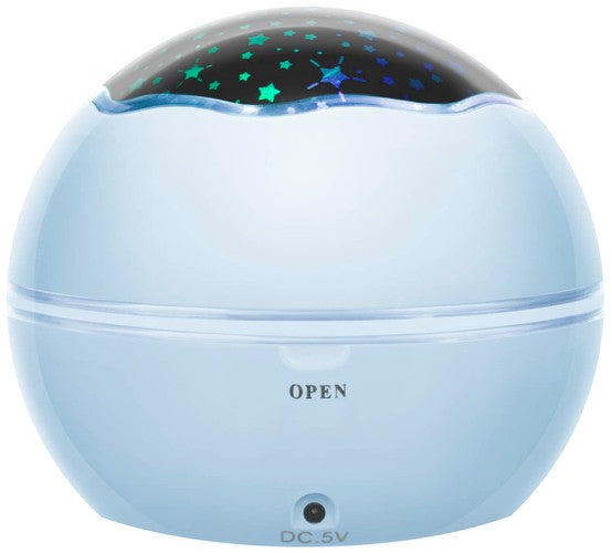 Nakts lampa ar projektoru - zila