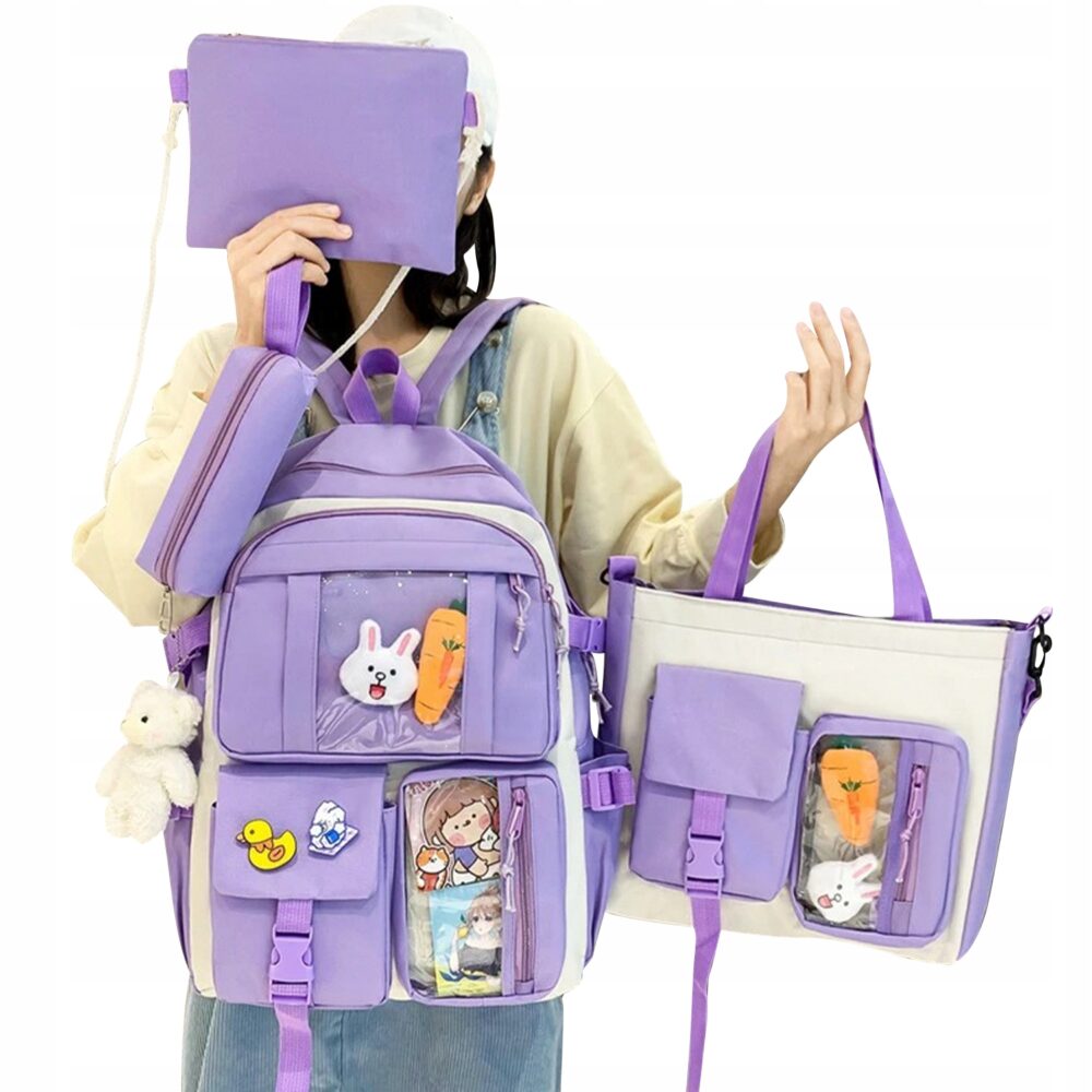 Violeta bērnu skolas mugursoma