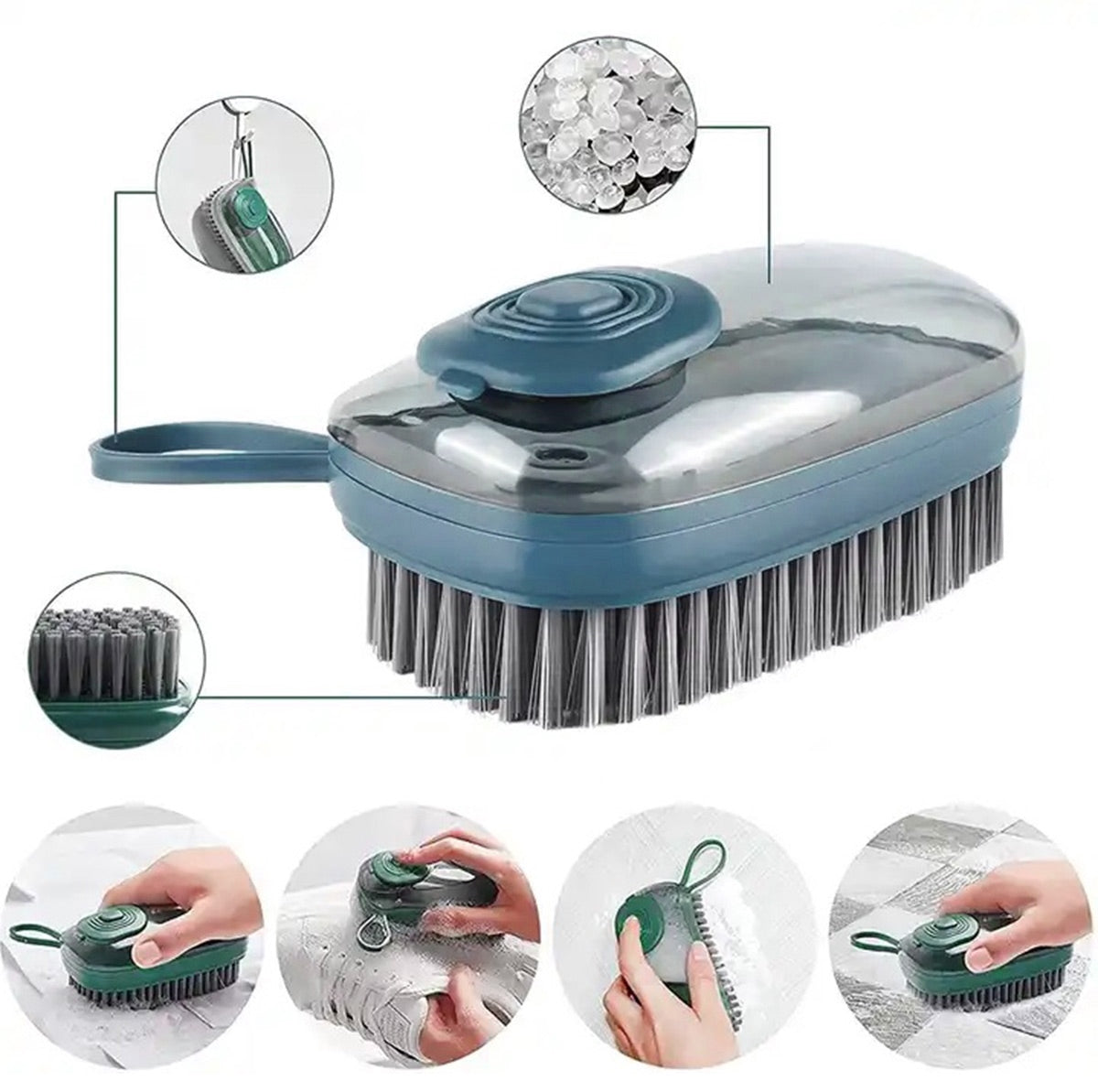 Birstīte dispenseris ar škidruma nodalījumu