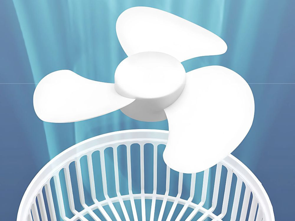 Galda ventilatora statīvs ar klipsi, 3 ātrumi, bezvadu, rokas ventilators