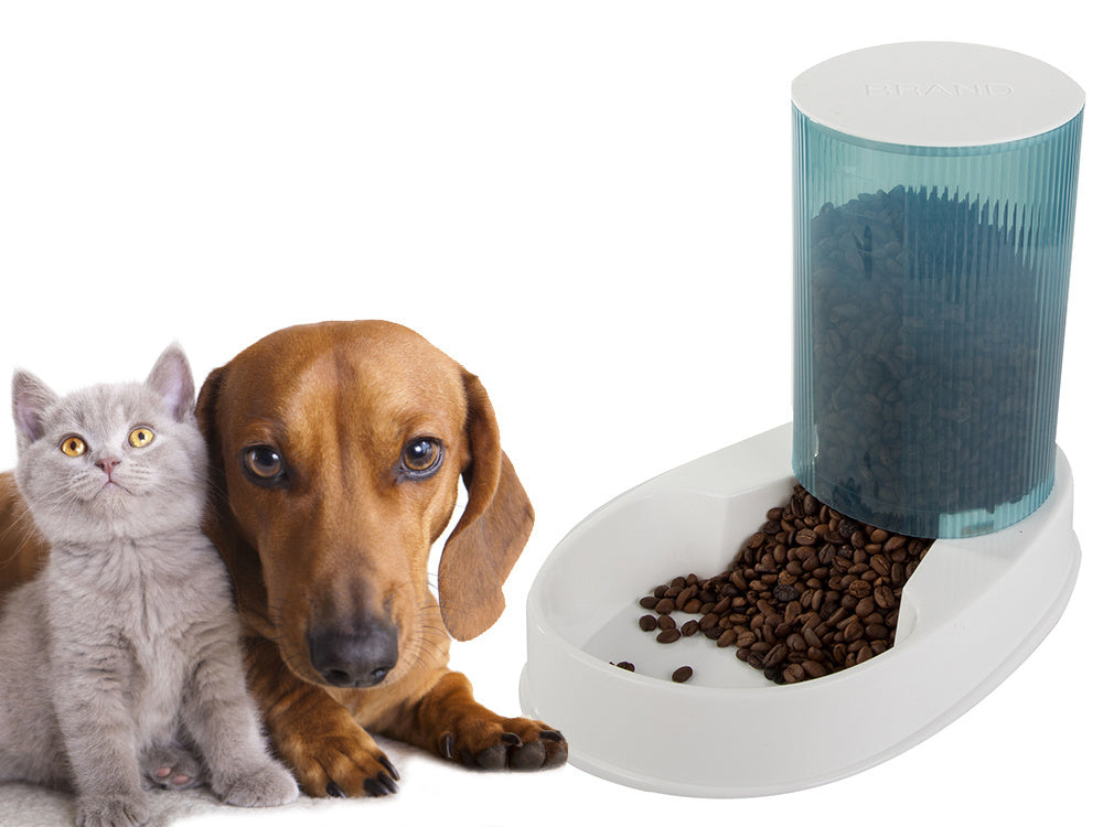 Suņu barības dozators kaķu barības bļoda automātiska sausās barības dozatora