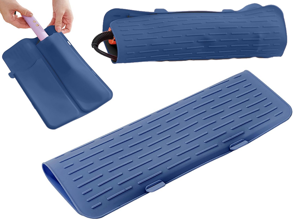 Silikona pārvalka soma matu žāvētāja lokšķērēm un ceļojumu futrālim