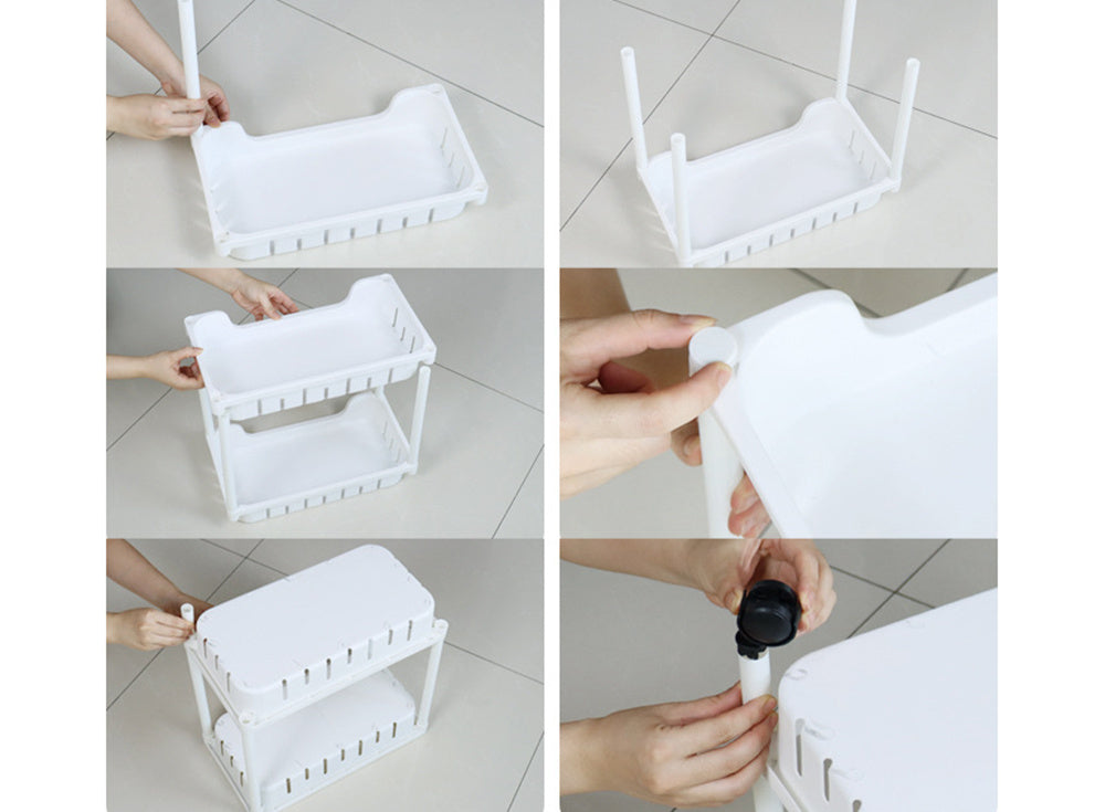 Vannas istabas plaukts virtuves skapītis mobilais grāmatu plaukts uz riteņiem 3 līmeņu āķi