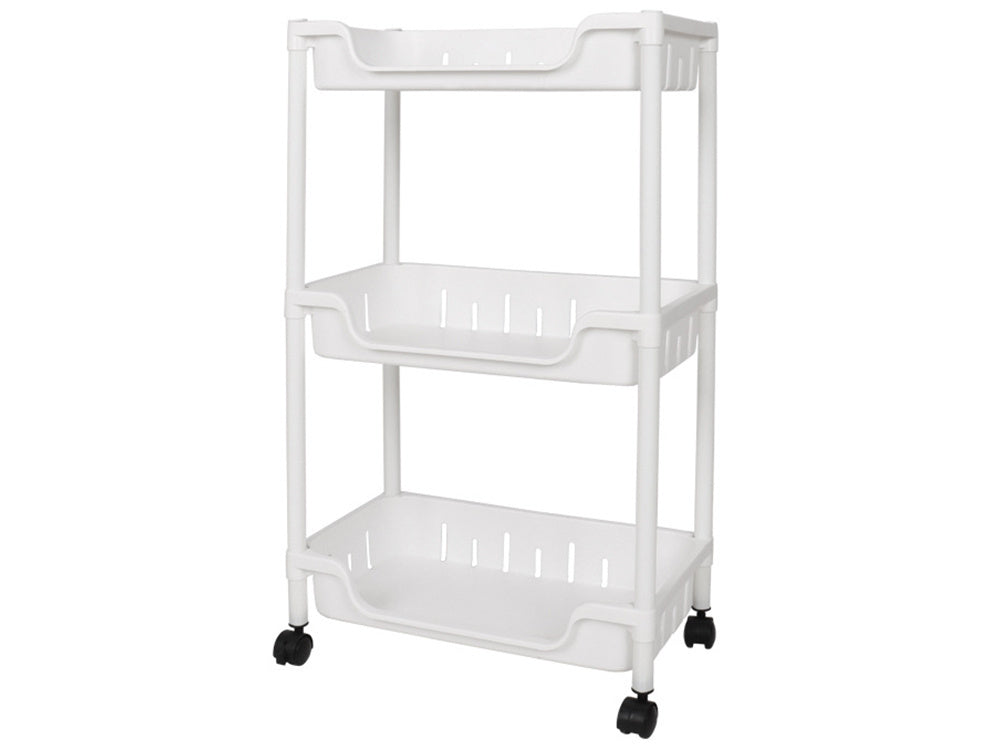 Vannas istabas plaukts virtuves skapītis mobilais grāmatu plaukts uz riteņiem 3 līmeņu āķi