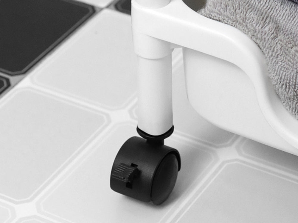 Vannas istabas plaukts virtuves skapītis mobilais grāmatu plaukts uz riteņiem 3 līmeņu āķi