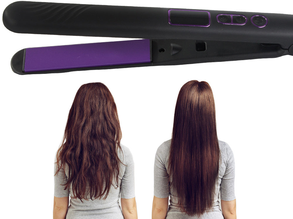 Matu taisnotājs ar temperatūras kontroli un keramiku matu taisnošanai