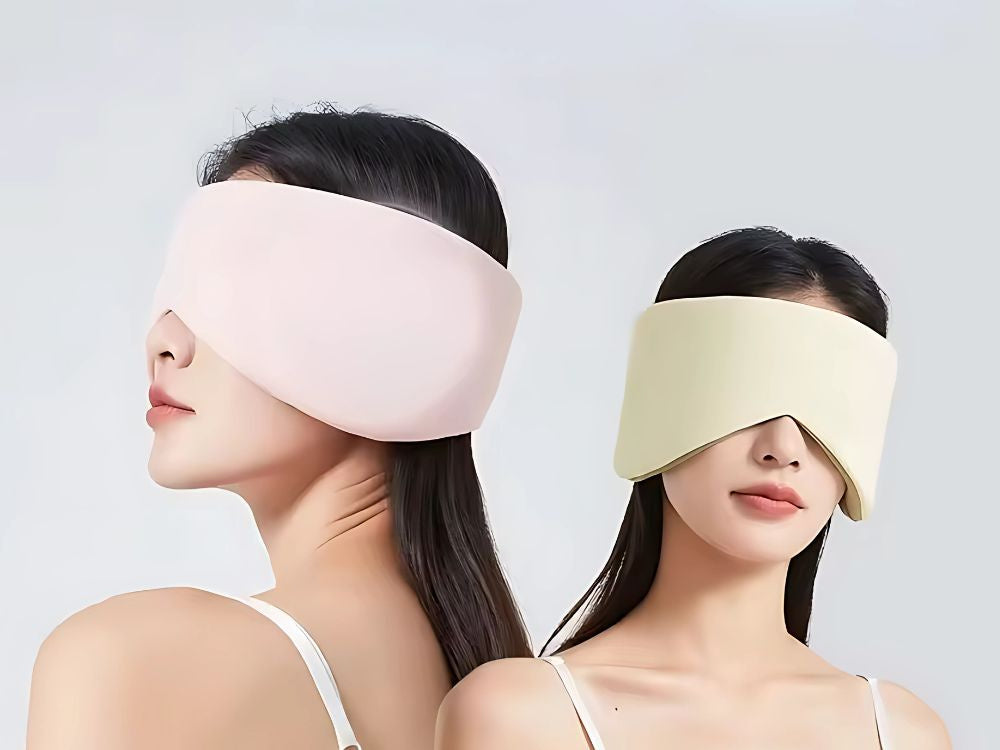 Aizsietām acīm miega maska ērta miega ceļošana 2 puses silta auksta