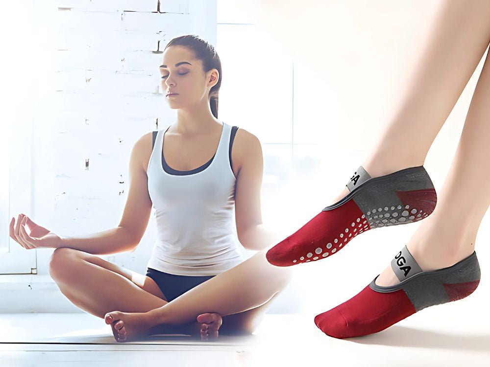 Neslīdošas, elpojošas jogas un meditācijas kokvilnas zeķes, 36–40