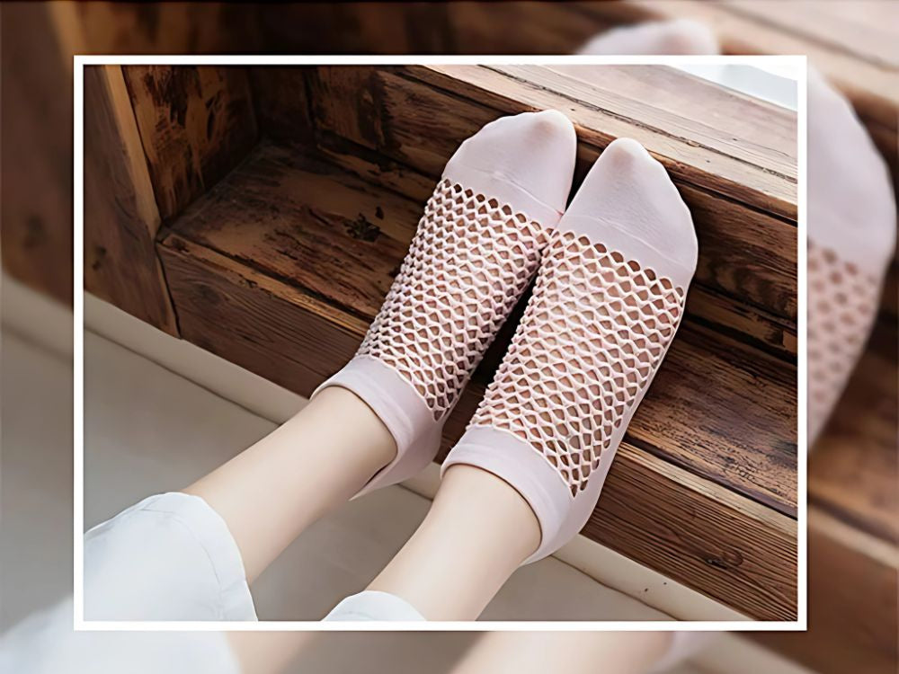 Neslīdošas, elpojošas kokvilnas jogas zeķes pēdām, 36–40