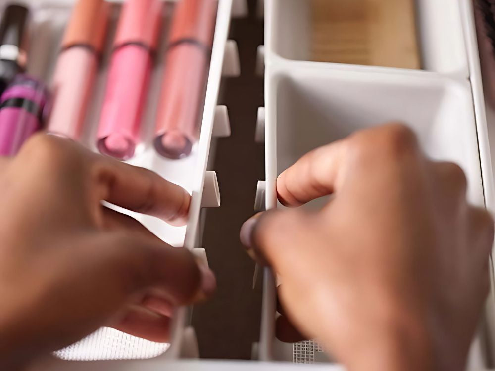 Liels kosmētikas organizatora modulārs atvilktnes ieliktnis 12 preces