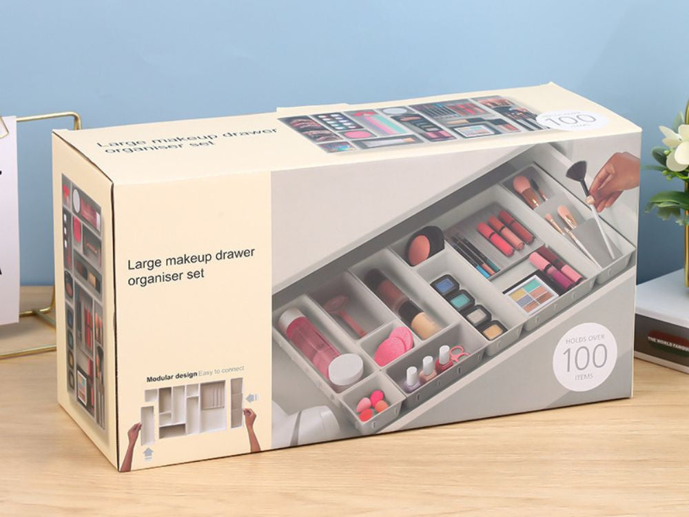 Liels kosmētikas organizatora modulārs atvilktnes ieliktnis 12 preces