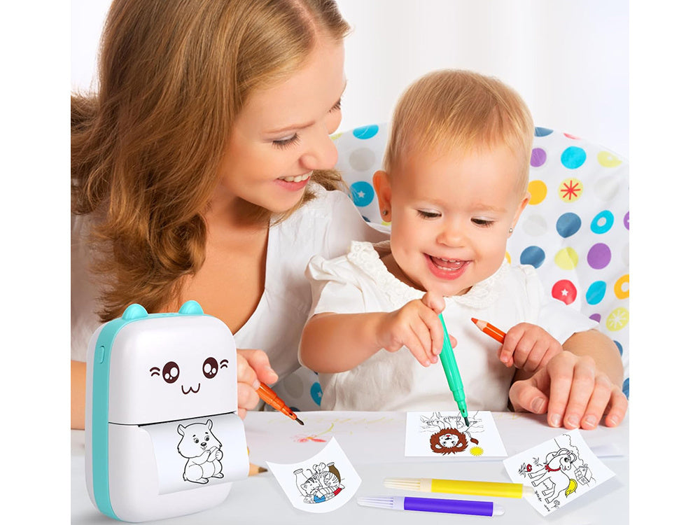 Mini termoprinteris bezvadu pārnēsājams foto piezīmju printeris