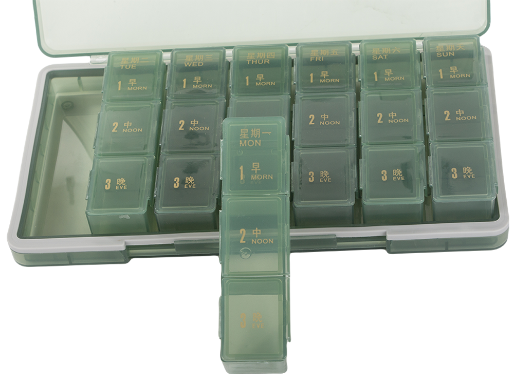 Zāļu iepakojums tablešu kastīte diennakts laiks zāļu kasete nedēļas