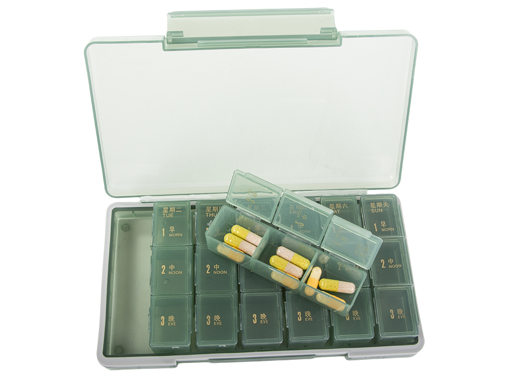 Zāļu iepakojums tablešu kastīte diennakts laiks zāļu kasete nedēļas