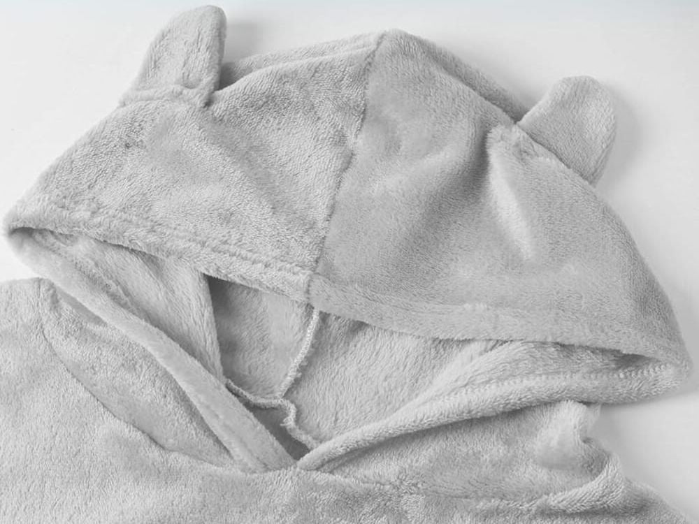 Silta sieviešu divdaļīga pidžama ar kapuci, mīksta plīša, īsa M izmērs